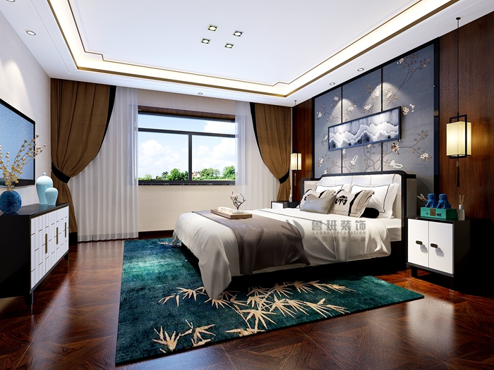 永和·璞玉,新中式风格,卧室
