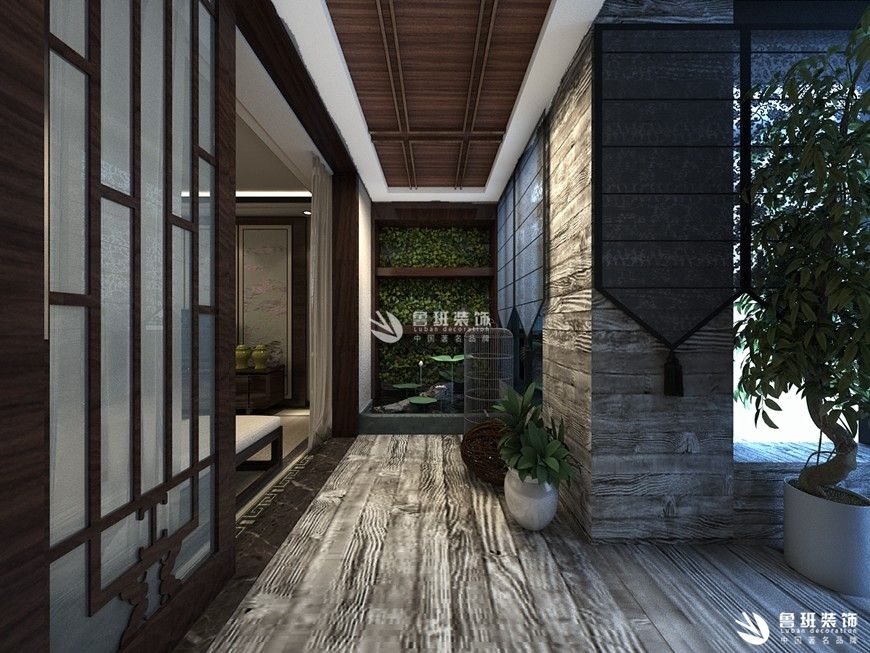 绿地香树花城,新中式风格,阳台