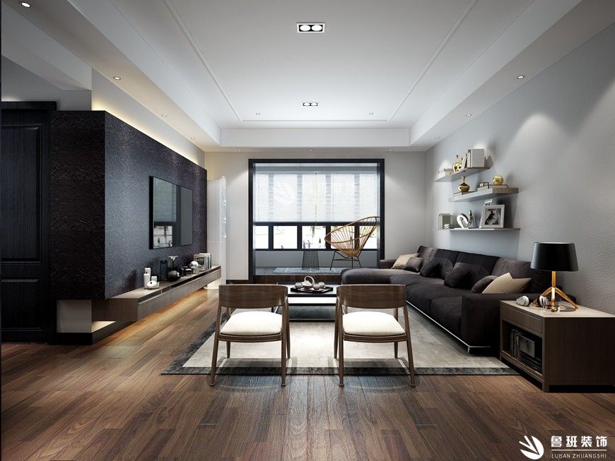 雅居乐铂琅峯,现代风格效果图,客厅设计