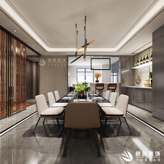 中建国熙台,轻奢风,餐厅