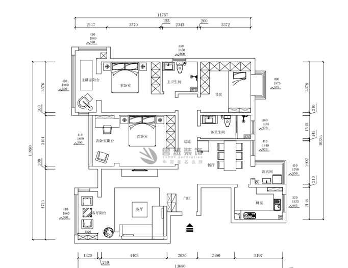 伟业公馆,简式风格,户型图