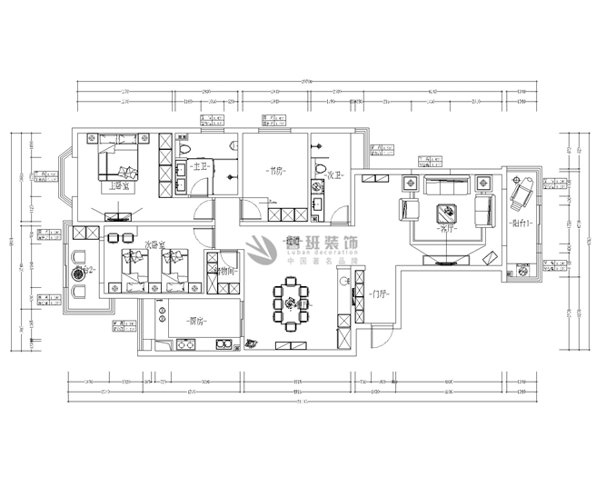 中建国熙台,现代风格,户型图