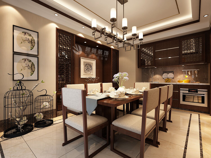 万达西安one,新中式风格,餐厅