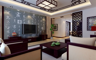 西安万达one168㎡四居室新中式风格修效果图-闫佩设计作品