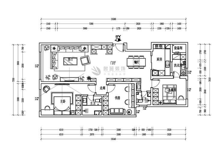 群贤道9号,现代风格,户型图