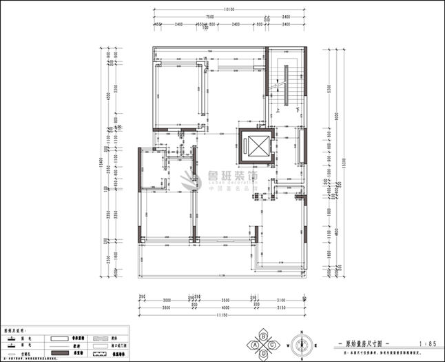 泰华金贸,现代简约风格,原始户型图