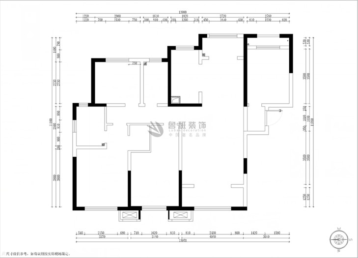 天朗珑府,新中式风格,户型图