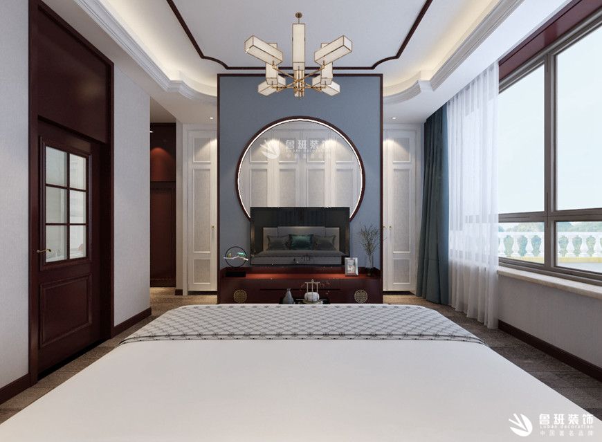 枫丹丽舍,中式风格,卧室