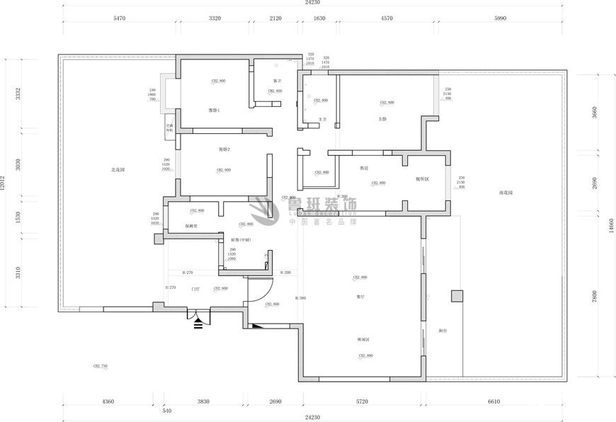 国色天香,托斯卡纳风格,原始户型图