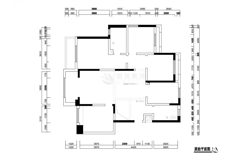 高科麓湾,新中式风格,一层户型图