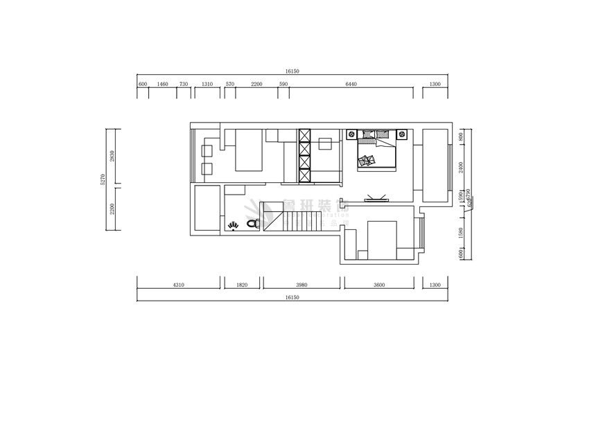 中航樾公馆,现代轻奢风格,户型图