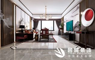 紫薇西棠135平米新中式风格新房装修-薛于琴主笔设计