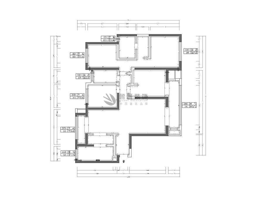 金地西沣公园,美式轻奢效果图,户型图