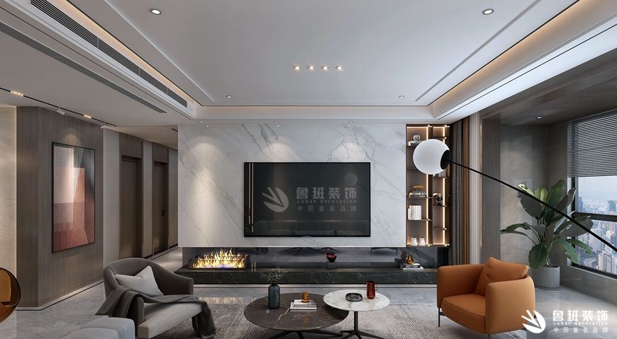 大华锦绣前城,现代简约,客厅电视背景墙设计
