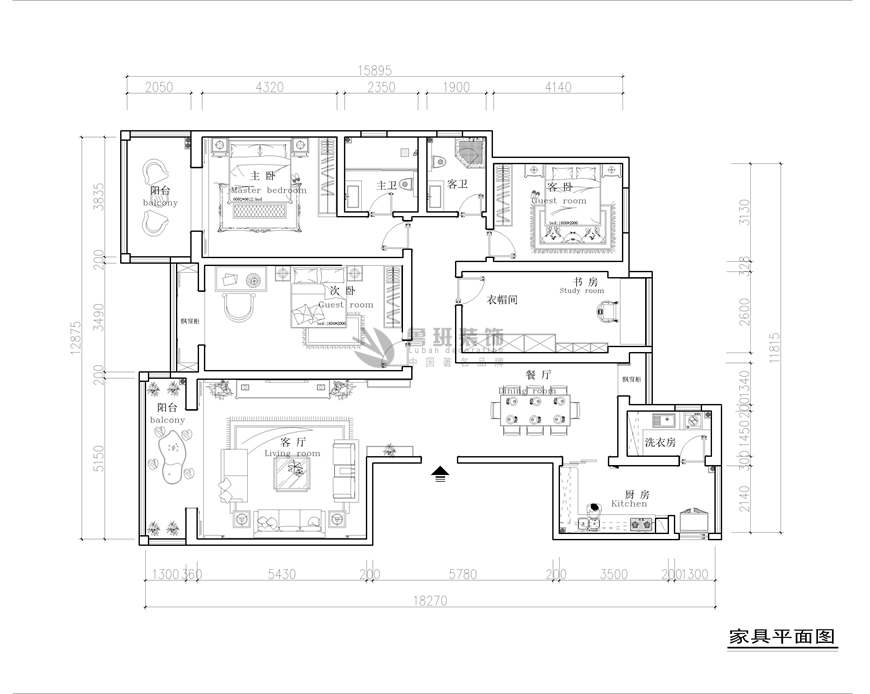 金地西沣公元,新中式风格,户型图