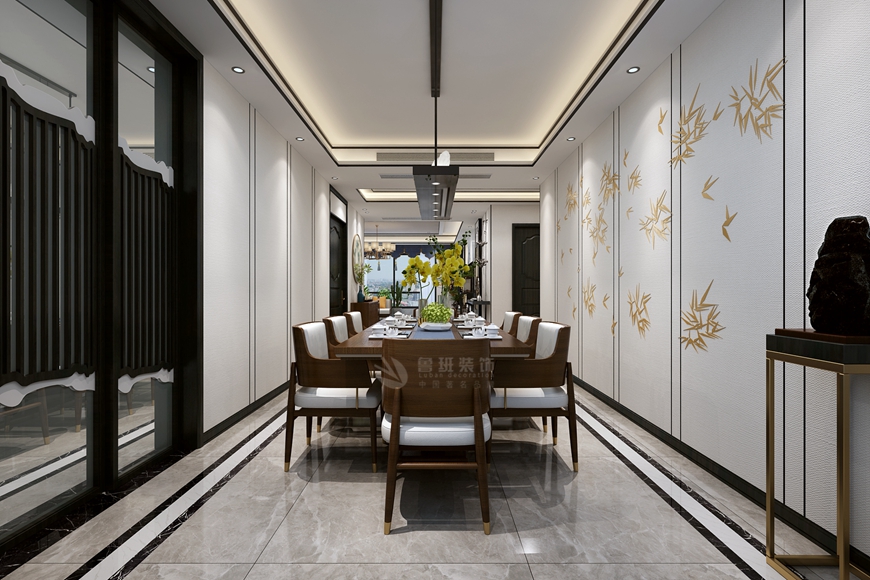 金地西沣公元,新中式风格,餐厅