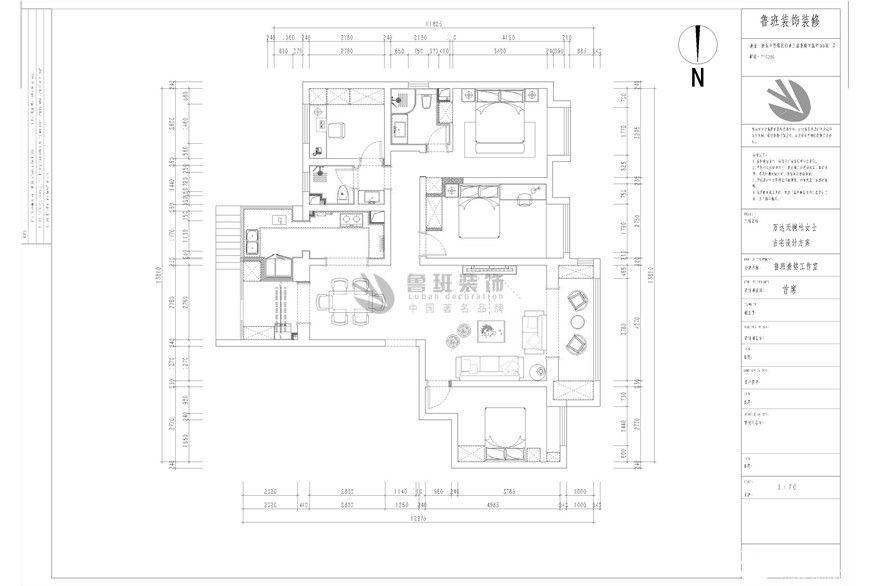 万达天樾,新中式风格,户型图