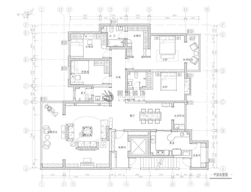 金地西沣公元,现代轻奢风格,户型图