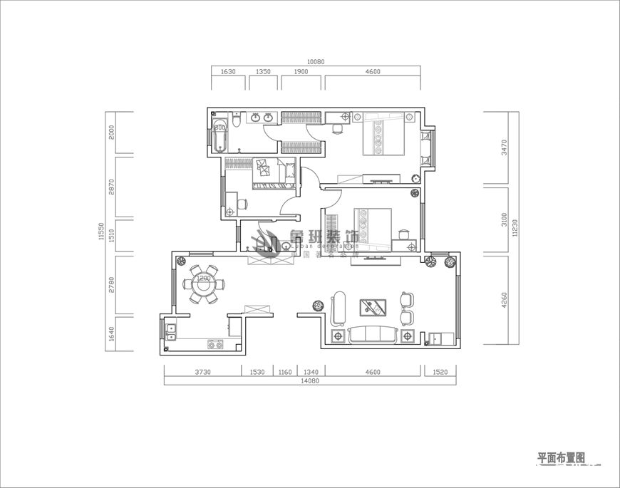 金辉世界城,简欧风格,户型图