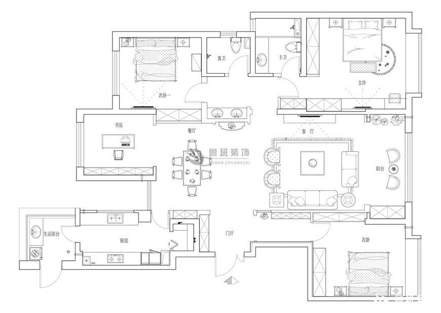 逸翠园,美式风格,户型图