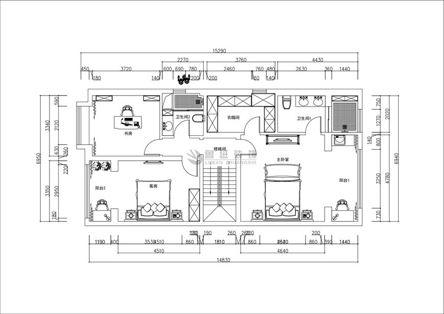 逸翠园,美式轻奢风格,负一层户型图