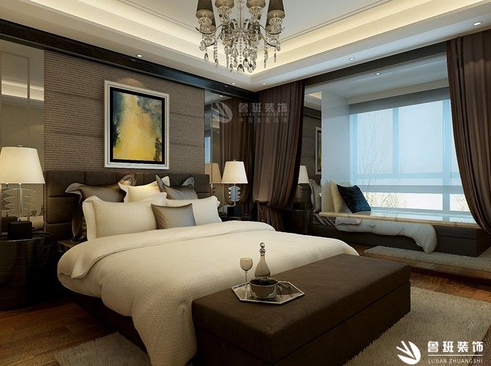 曲江风景线,现代风格效果图,卧室设计