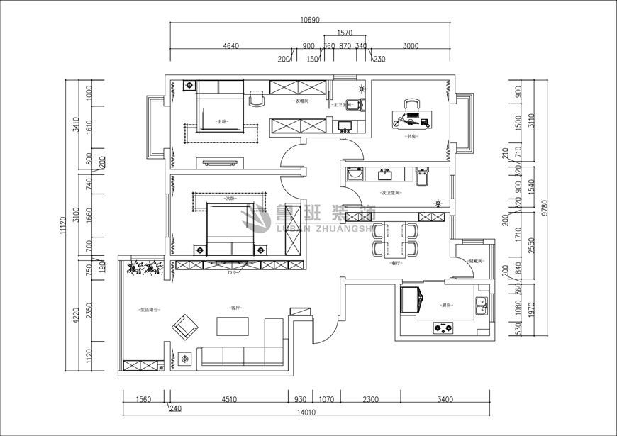 兰溪园,现代简约风格,户型图