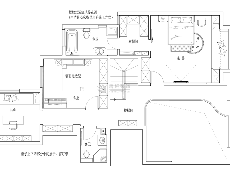 逸翠园,美式风格,二楼户型图