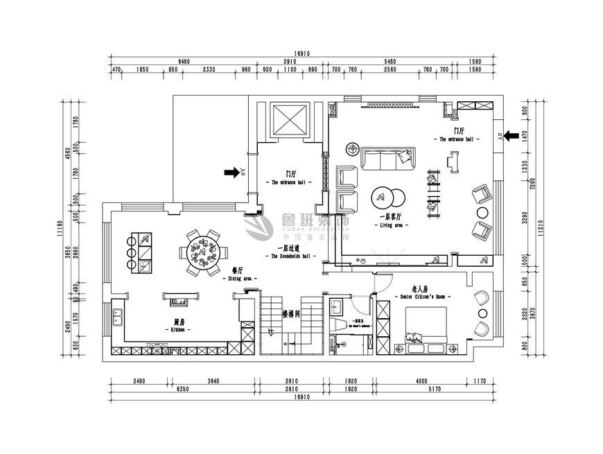 秦汉新城,新中式风格,户型图