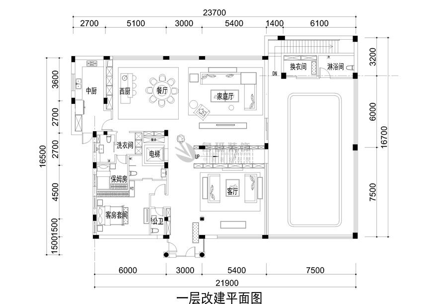 水岸新城,现代风格效果图,平面布局