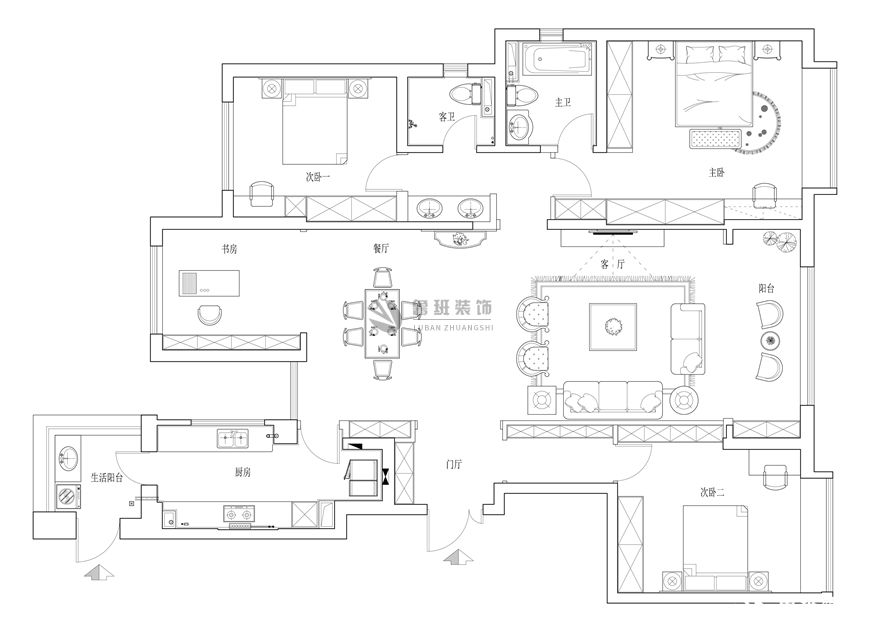 逸翠园,现代简约风格,户型图