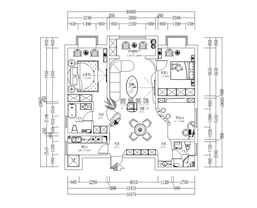中医学院,地中海风格,户型图