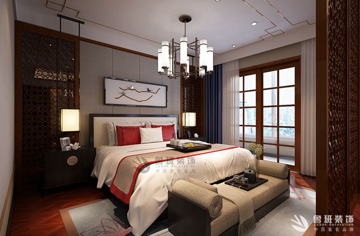 西安万达ONE270㎡四居室中式风格装修效果图-张锋设计作品6